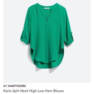 41 hawthorn Kelly green hi lo tunic 2x